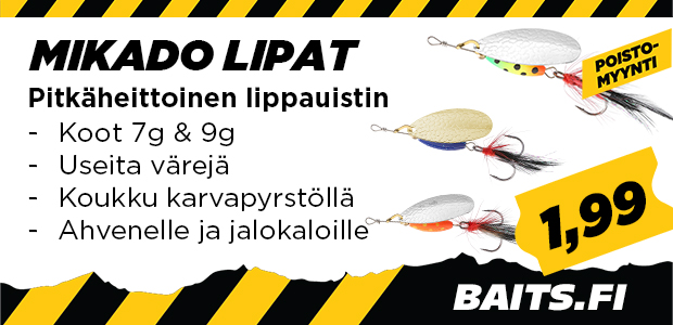 Mikadon lippoja puoleen hintaan. Tarjoa myös lohelle!